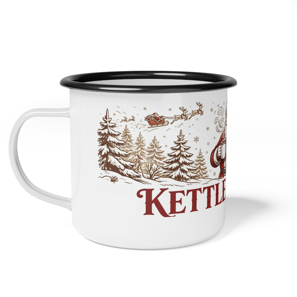Kettle & Brew Enamel Camp Cup — Santa's Coffee Break